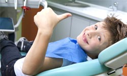 A child at the dentist - Children's dental care